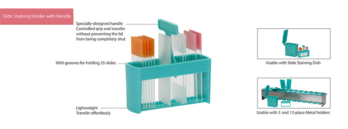 Slide Staining Holder with Handle